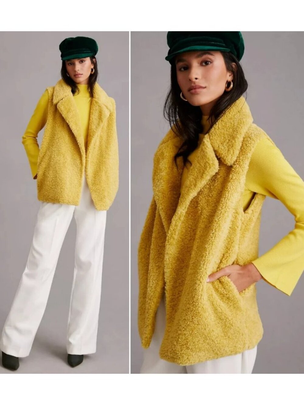 Anthropologie Pilcro Faux Fur Shearling Vest | One Size